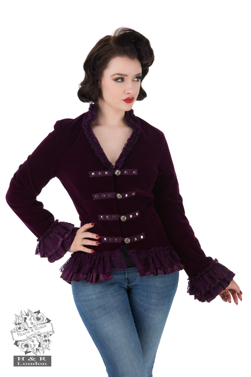 Purple Victorian Brocade Jacket